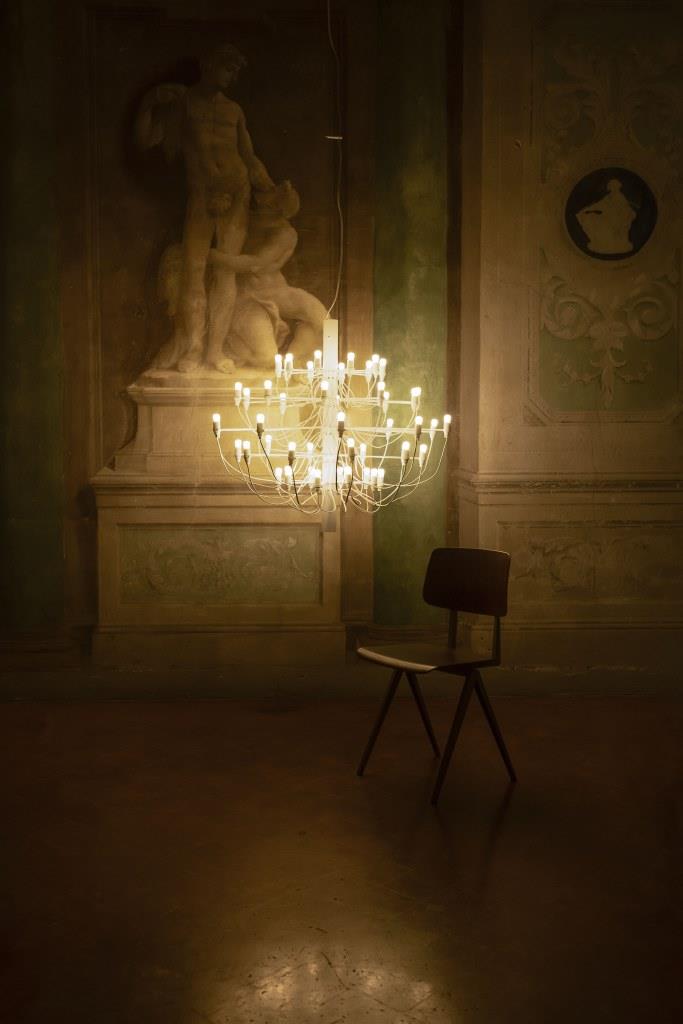 2097 sospensione Flos di Gino Sarfatti bianco - Ceriani Luce