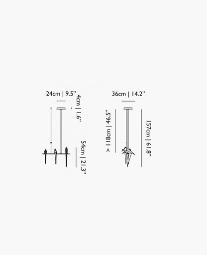 Perch Light Branch 3 sospensione
